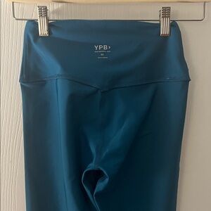 (2) YPB Teal and brown Leggings XS set of 2
